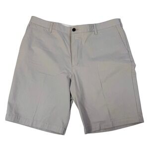 Dockers Men's Khaki Chino Shorts Tan Flat Front WaterLess Classic Fit Size W40